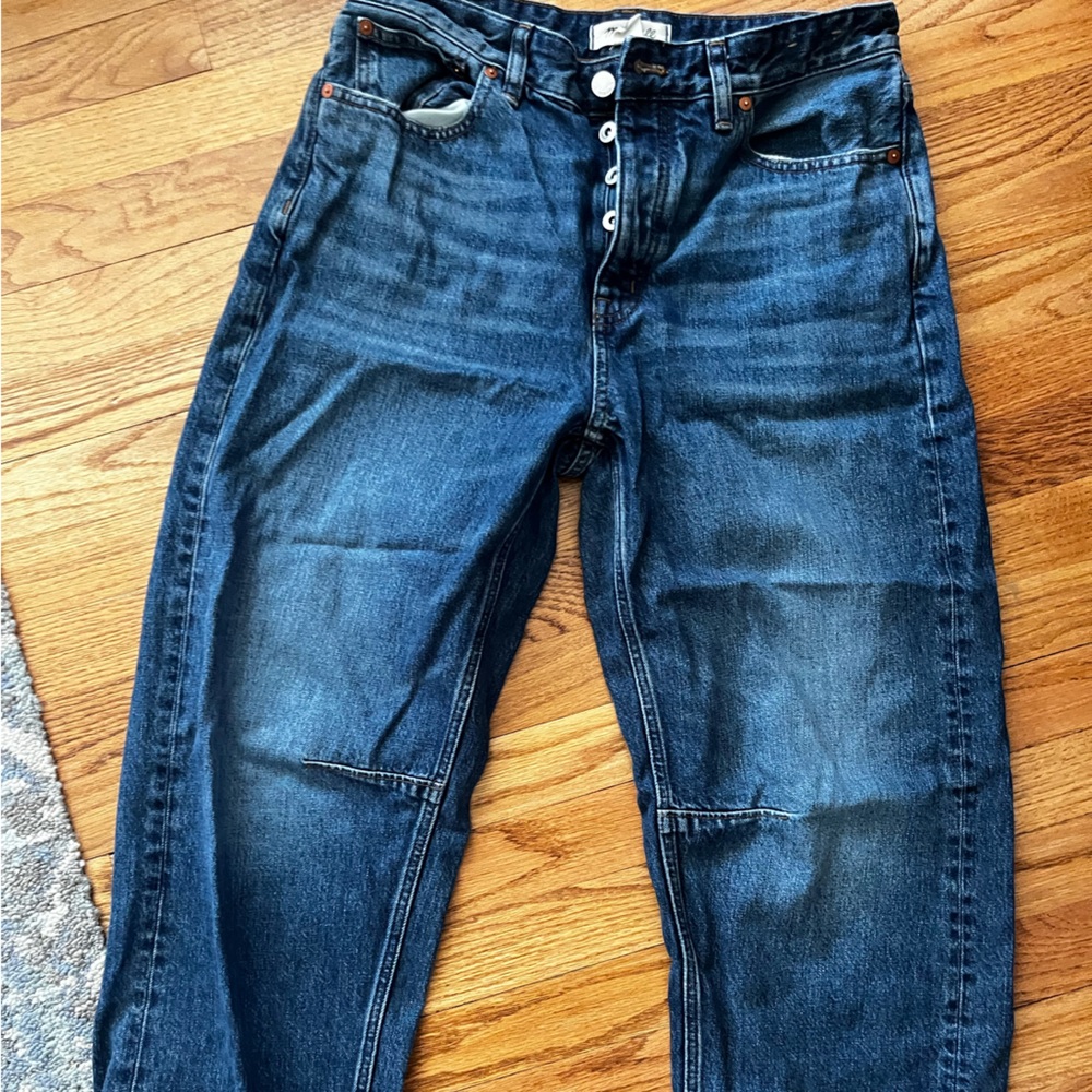 Madewell Blue Relaxed Jeans with Natural Fading